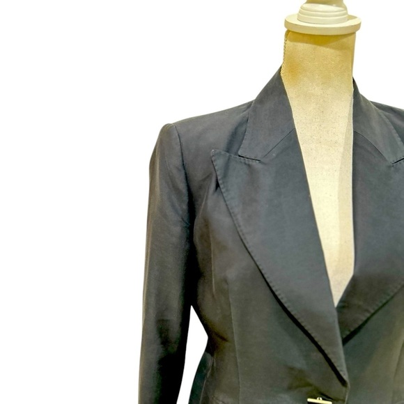 Les Copains made in Italy lined fine wool Blazer Jacket blue lightweight eu 46 - Picture 5 of 10